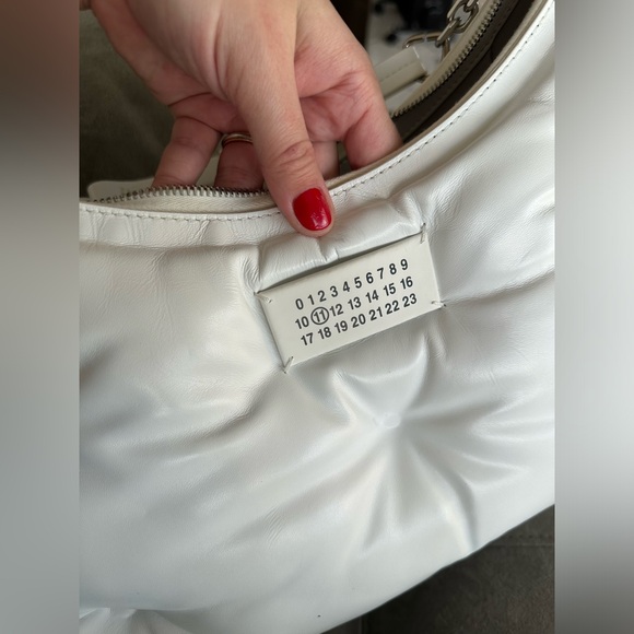 SOLD! SOLD! Maison Margiela Glam Slam Hobo Medium Bag In White Leather Unisex - Picture 12 of 15
